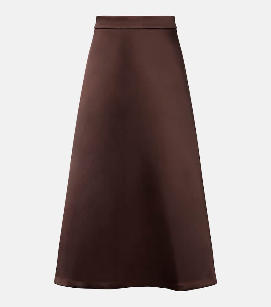 Róhe Satin midi skirt