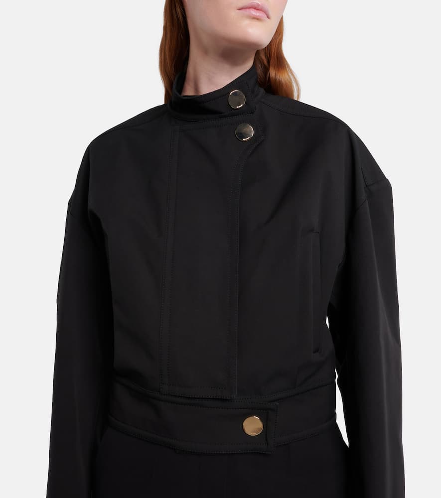 Riviera oversized cotton bomber jacket
