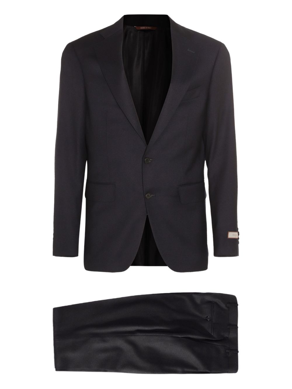 Wool single-breasted suit - Black