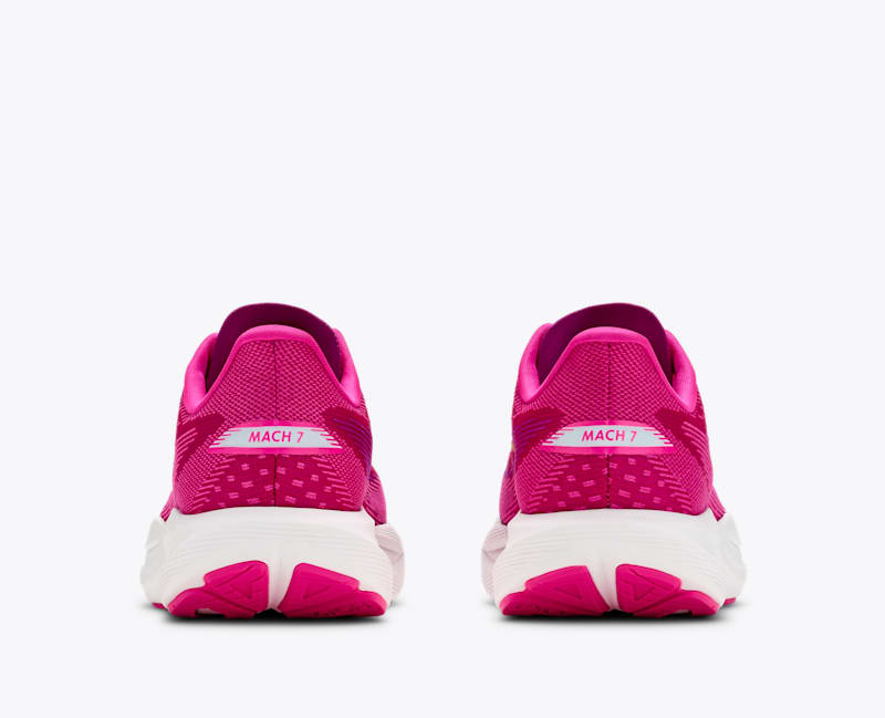 HOKA Mach 7 Walking Shoes in Fuchsia/Neon Dragonfruit