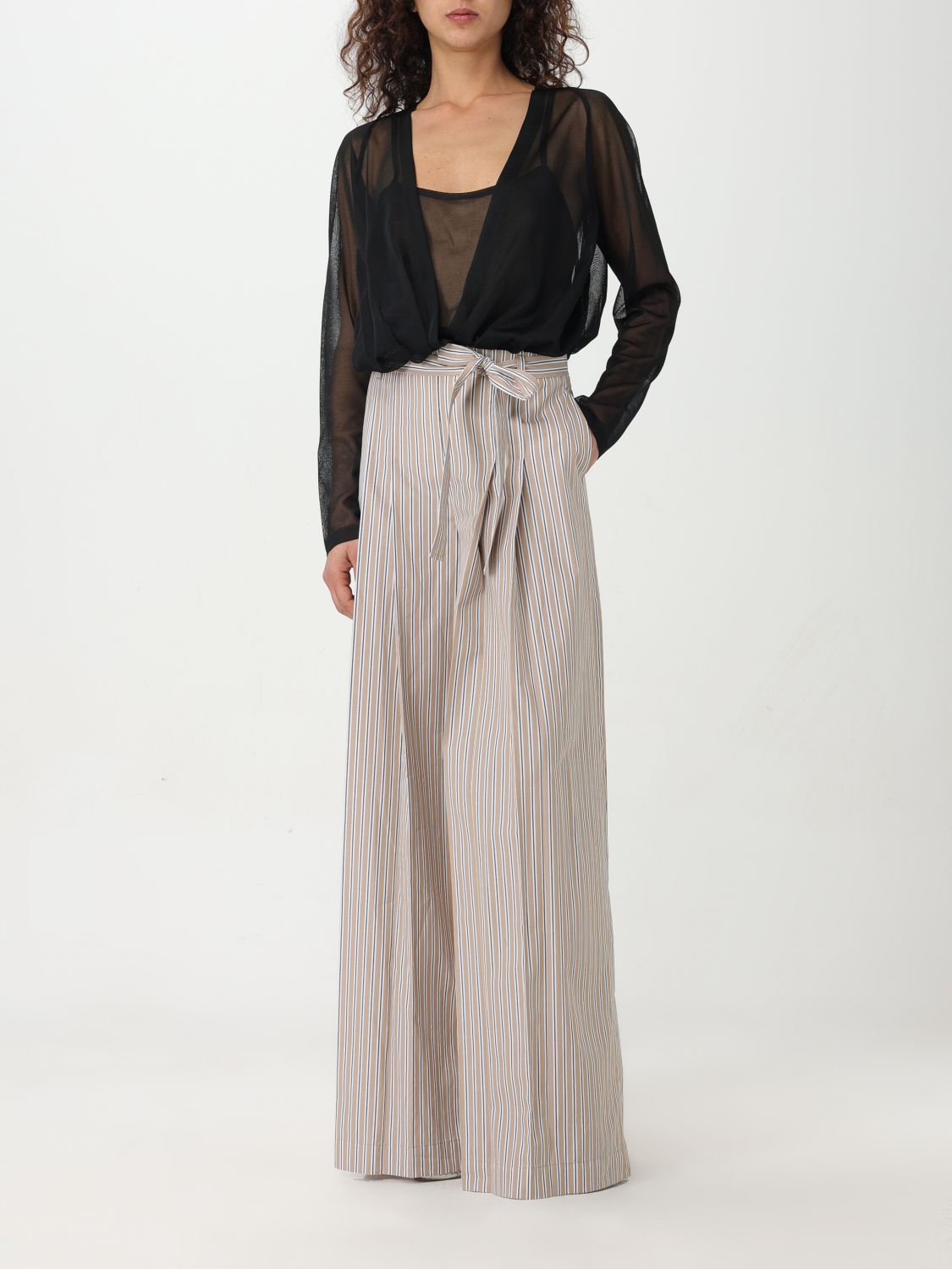Pants Woman color Beige