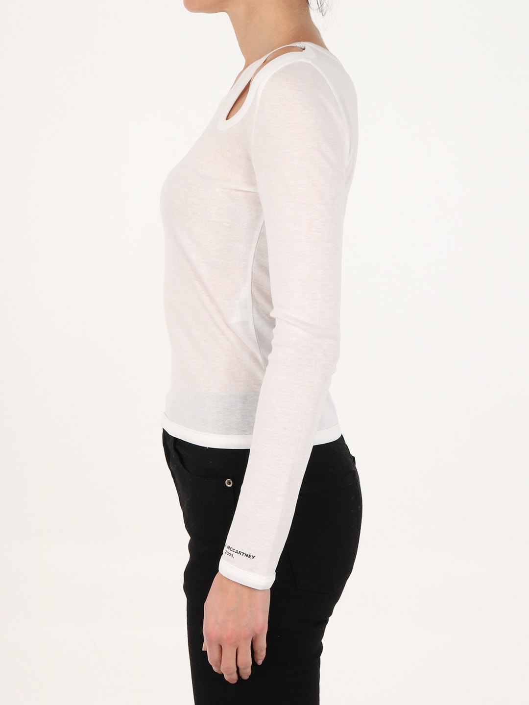 Cut-out long-sleeve top