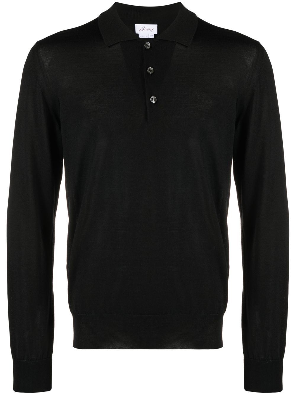 Long-sleeve polo shirt - Black