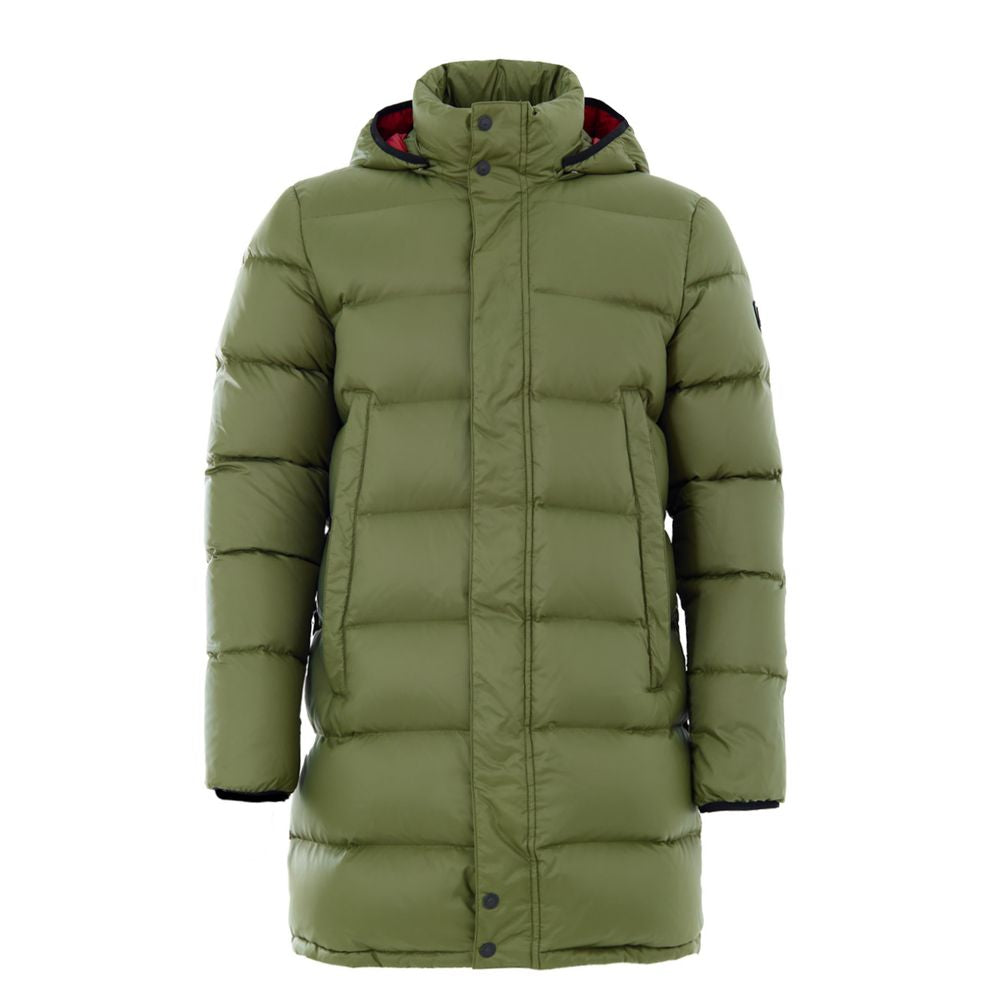 Padded Nylon Down Jacket — Green