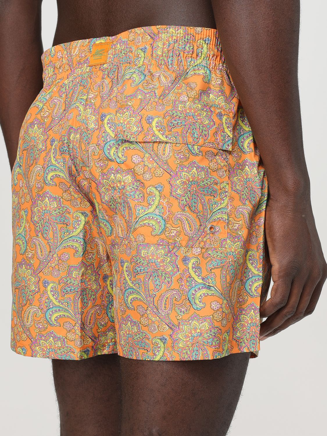 Paisley-print swim shorts - Orange