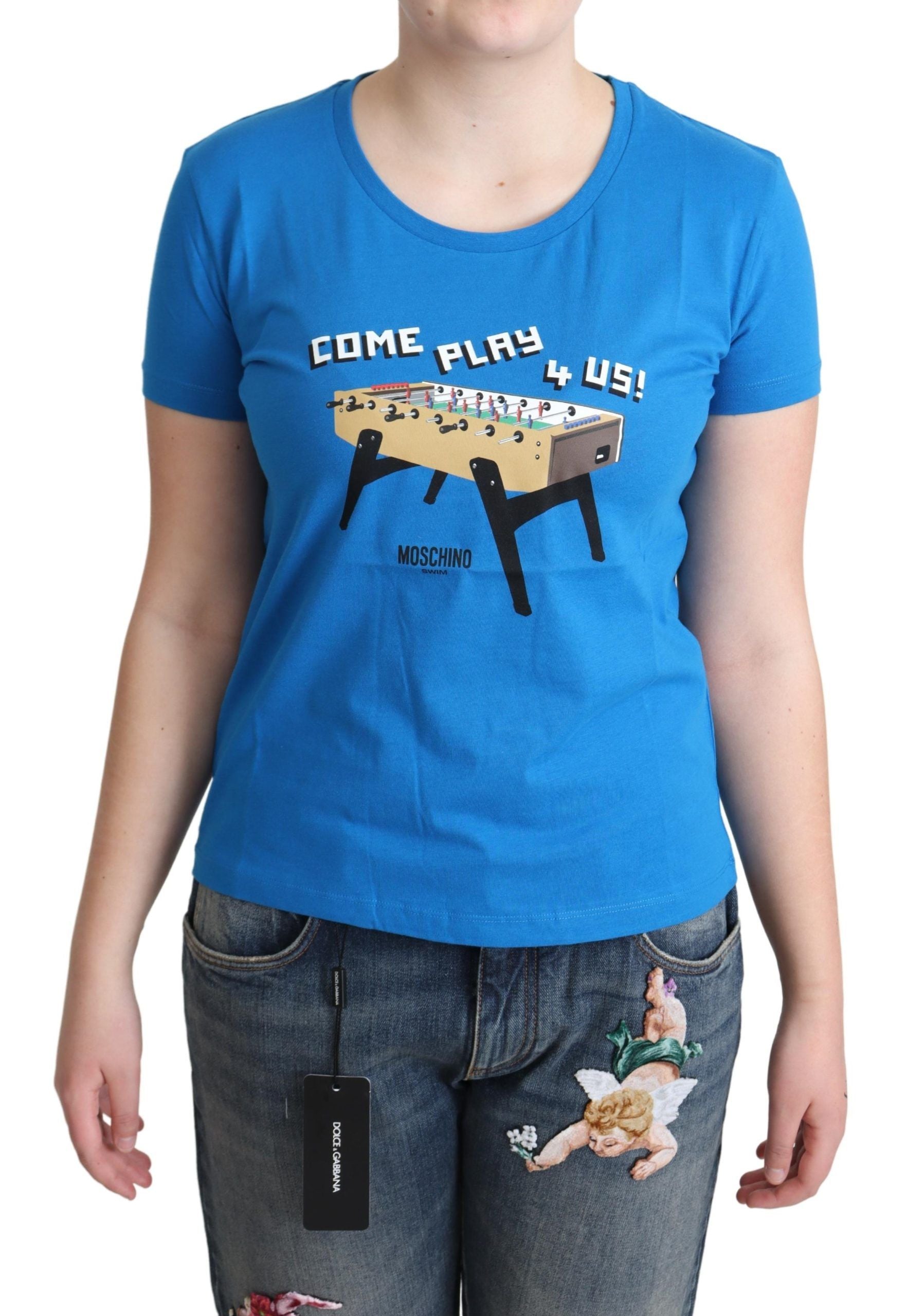 Foosball Print T-Shirt — Blue