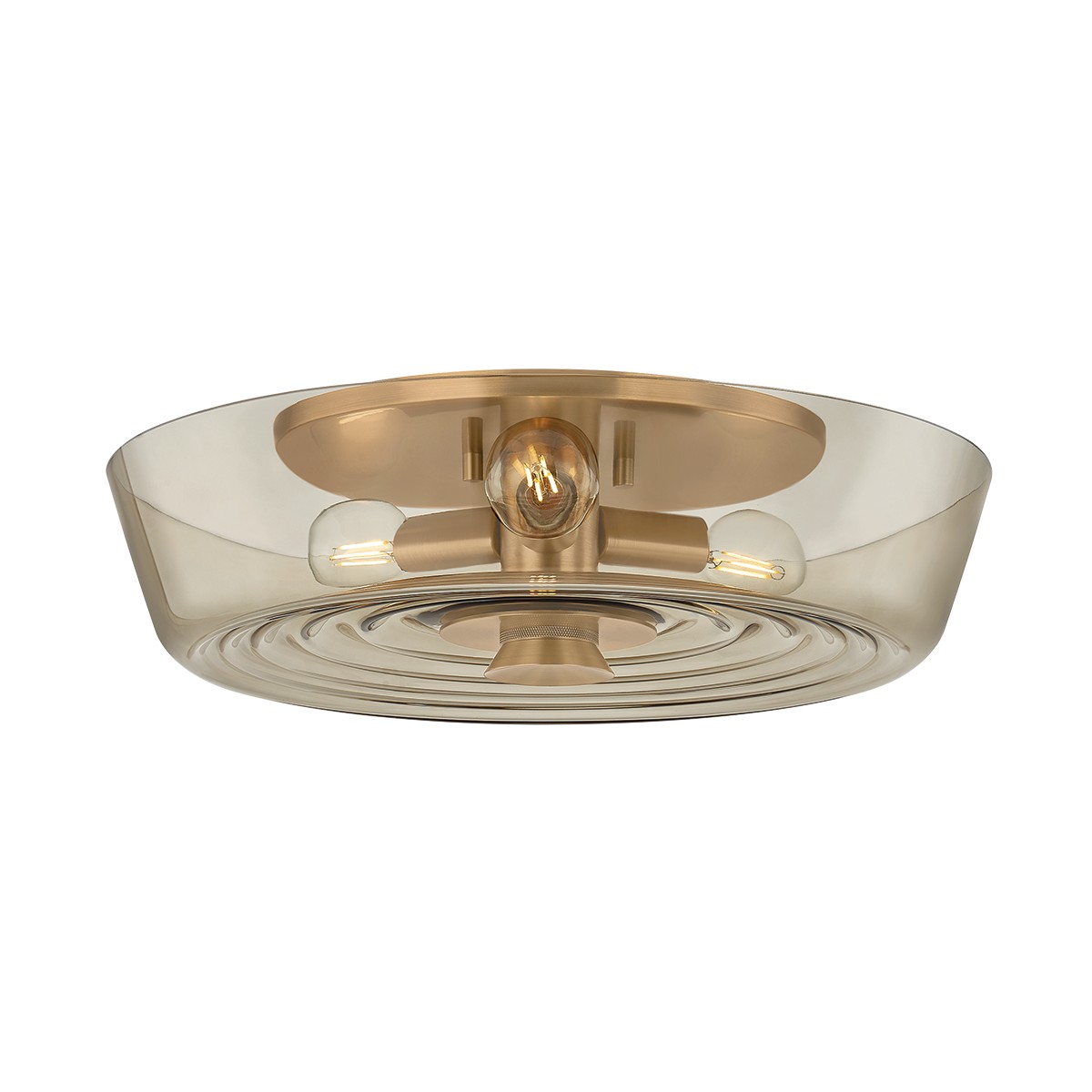 Patina Brass Flush Mount from the Theodore Collection