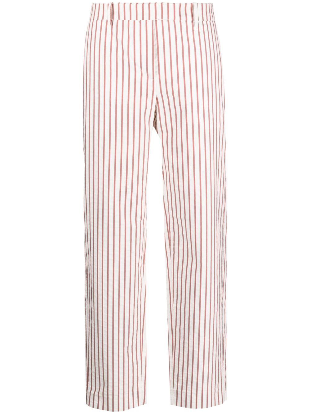 Straight-leg cut trousers - White