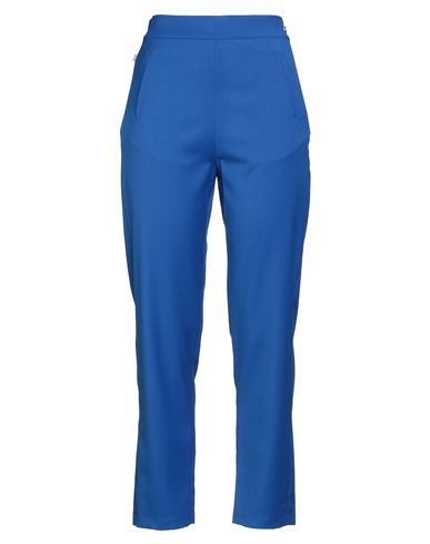 Woman Pants Blue Size 2 Polyester, Viscose, Elastane