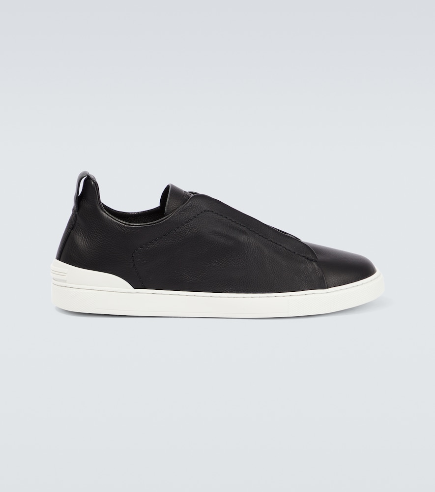 Triple Stitch leather sneakers