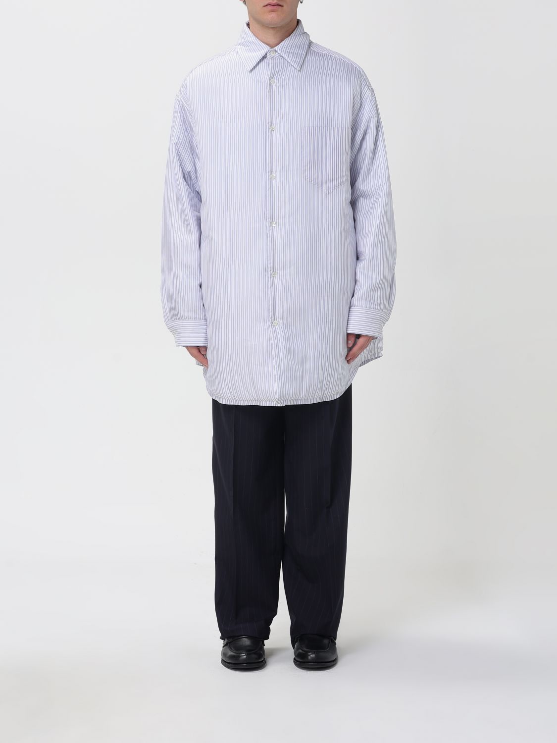 Overshirt Imbottita A Righe