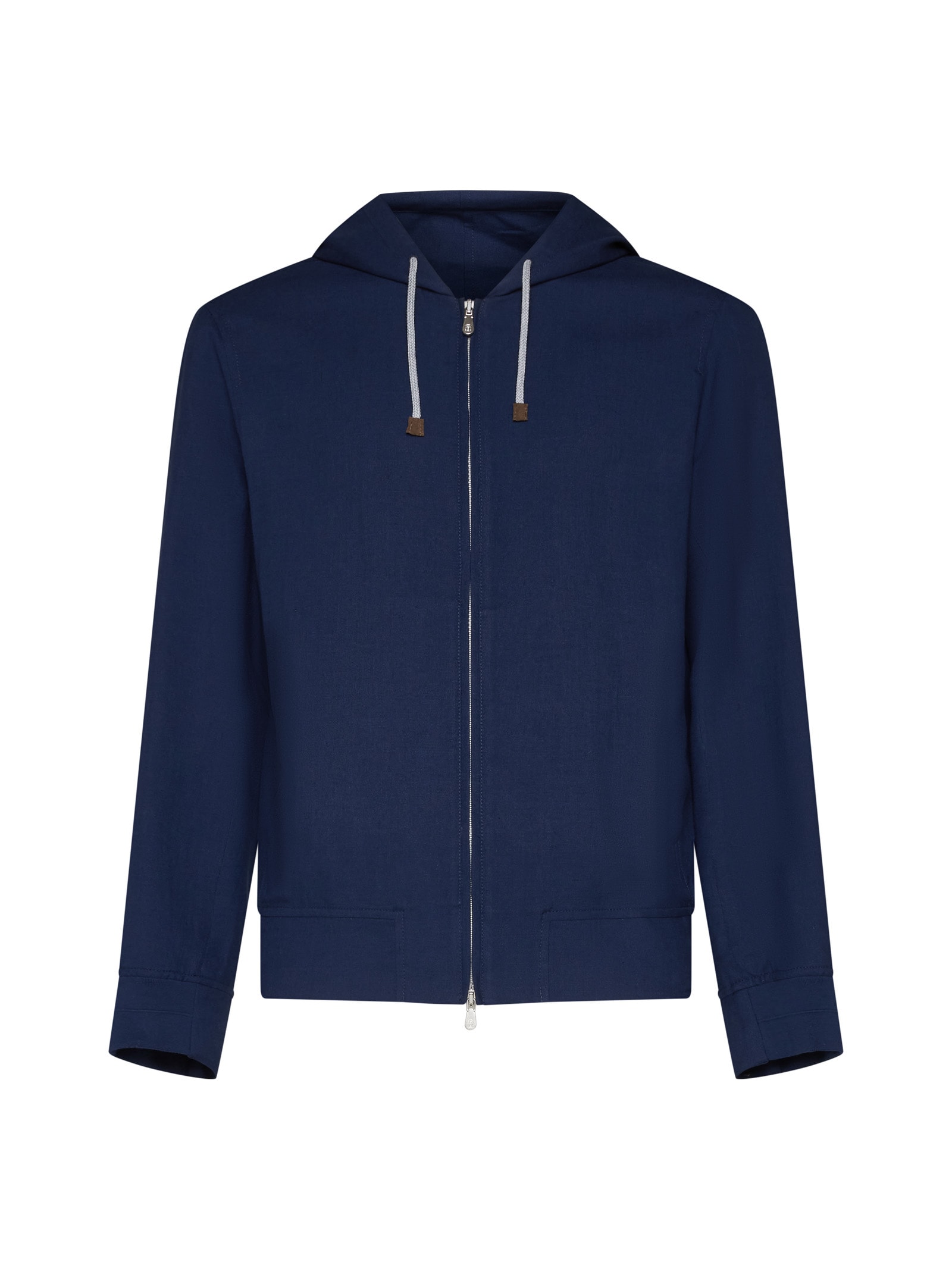 Zip-up hooded jacket - Blue