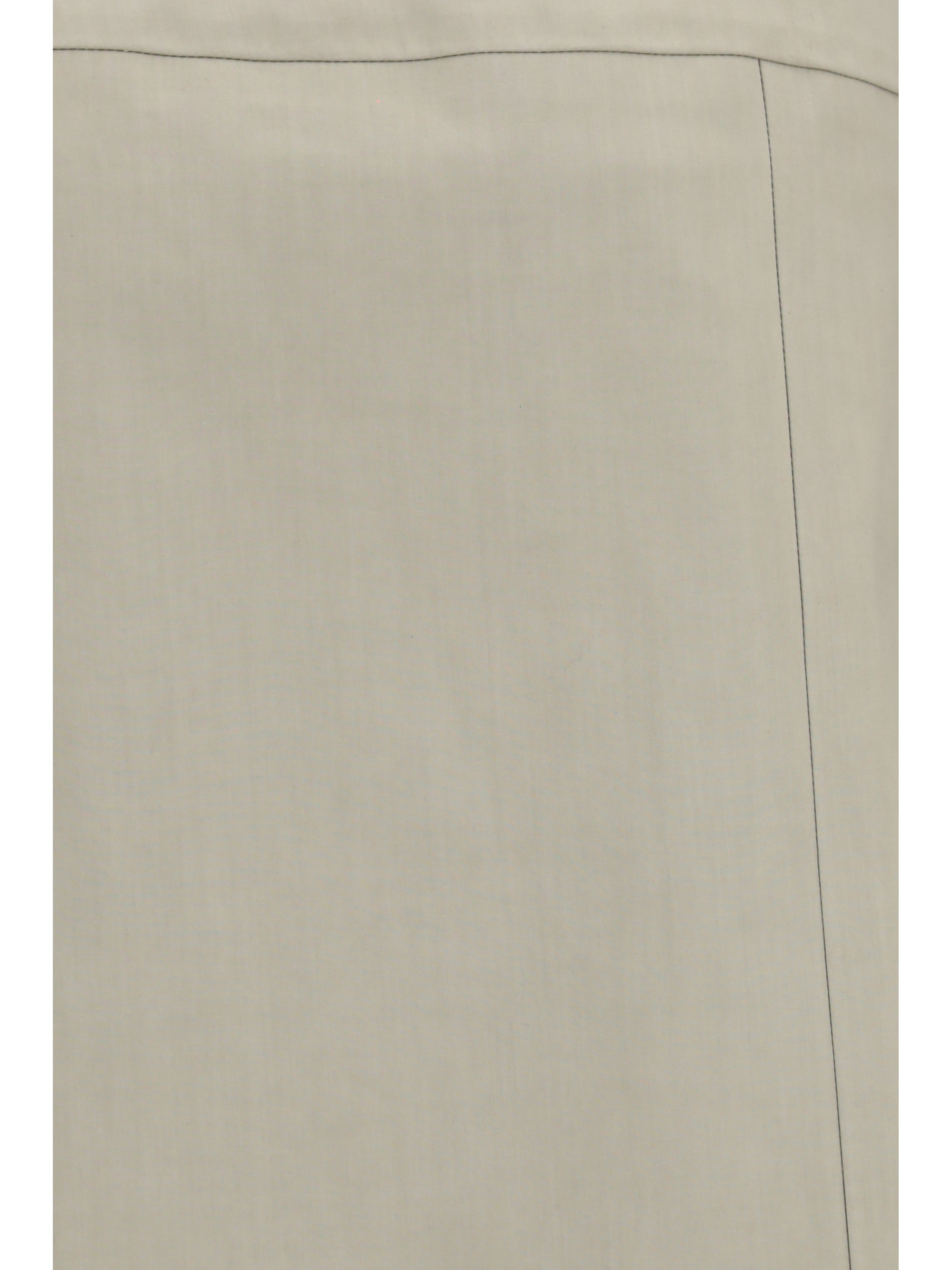 Bonded Cotton Skirt — Gray