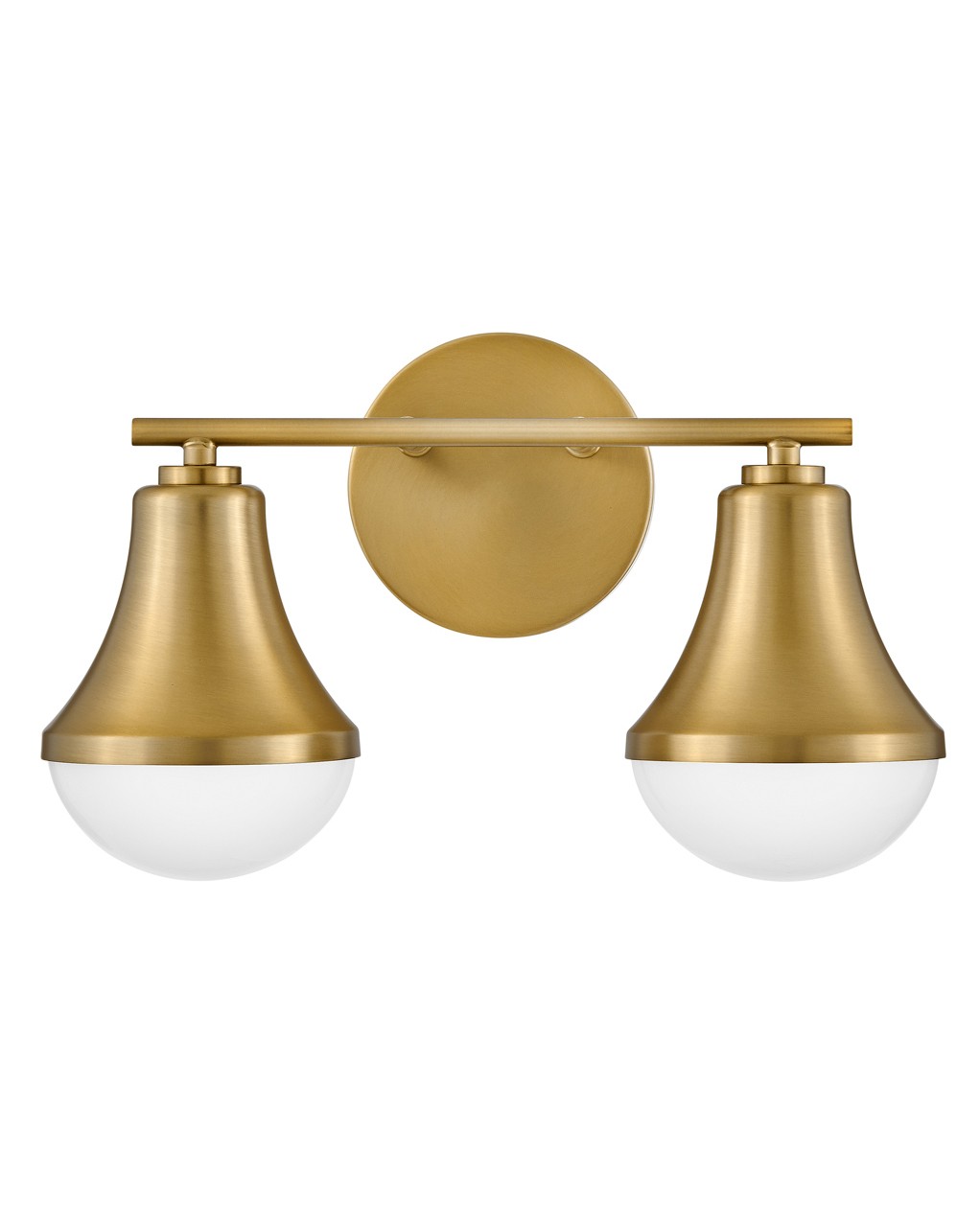 Lacquered Brass LED Vanity from the Haddie Collection