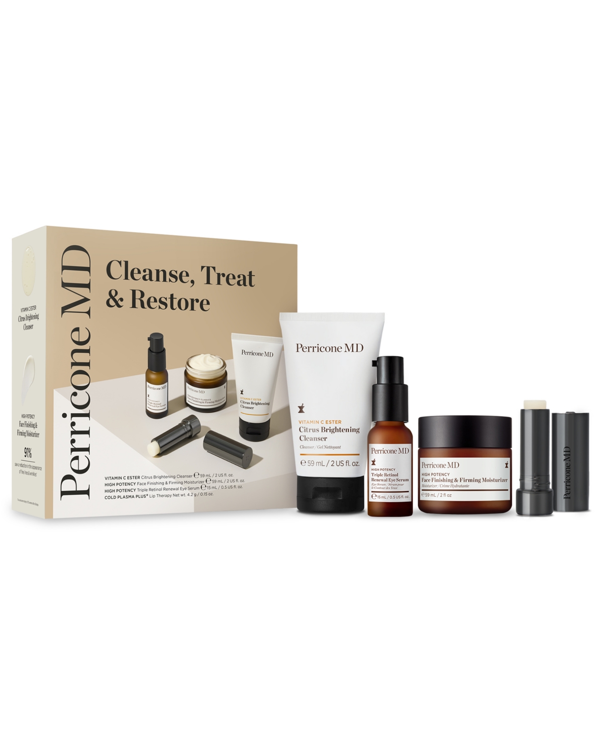 4-Pc. Cleanse, Treat and Restore Skincare Set, Created for Macy's