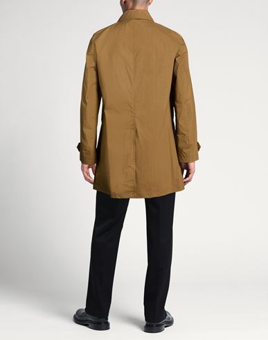 Man Overcoat & Trench Coat Khaki Size 36 Cotton