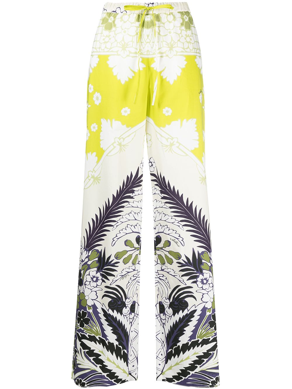 Floral-print trousers - Yellow