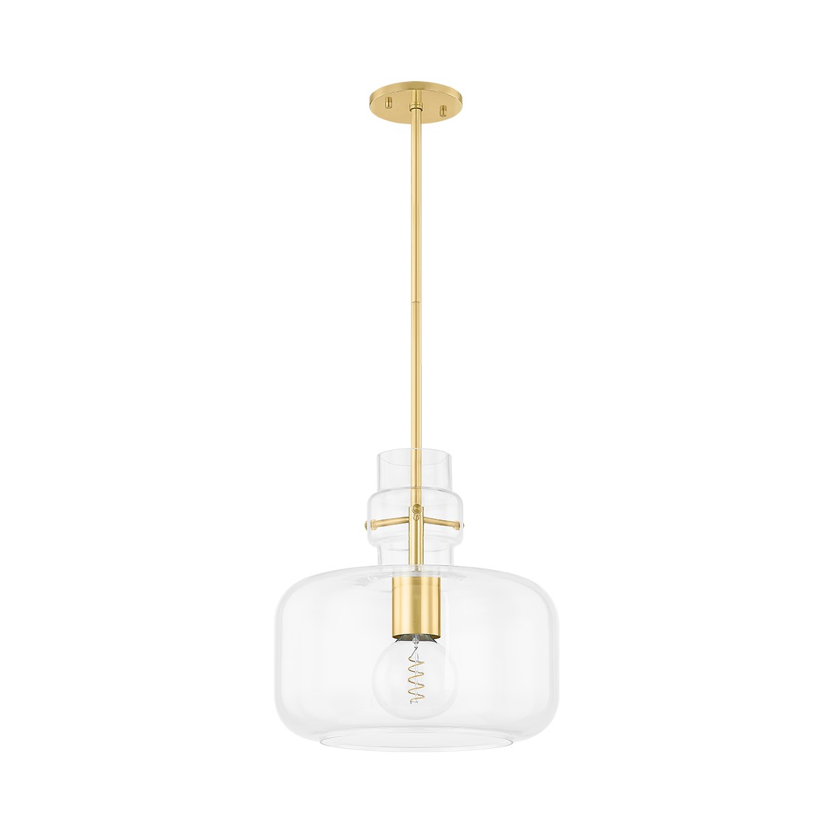 Aged Brass Pendant from the Lumi Collection