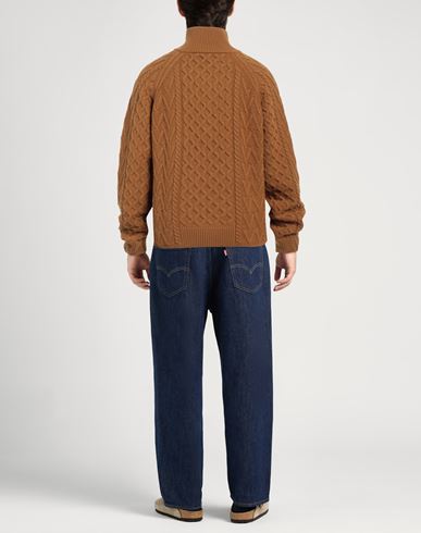 Man Turtleneck Camel Size L Wool, Polyamide