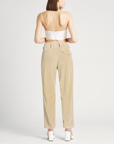 Woman Pants Sand Size 4 Cotton, Elastane