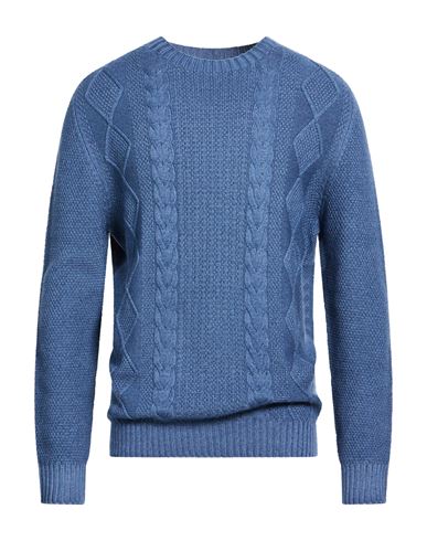 Man Sweater Slate blue Size 44 Merino Wool