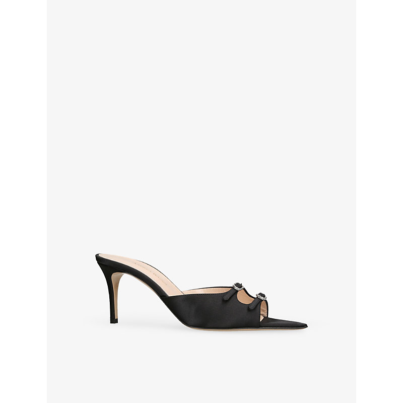 Womens Carol 75 Satin Heeled Mules