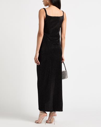 Woman Maxi dress Black Size 12 Viscose, Polyester, Elastane