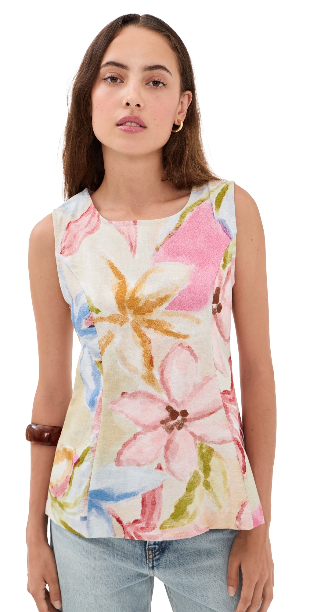 Gardenia Top Print