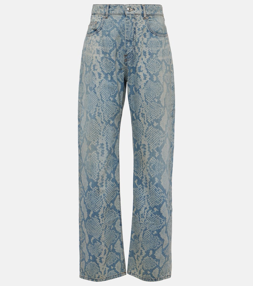 Diego snake-print wide-leg jeans