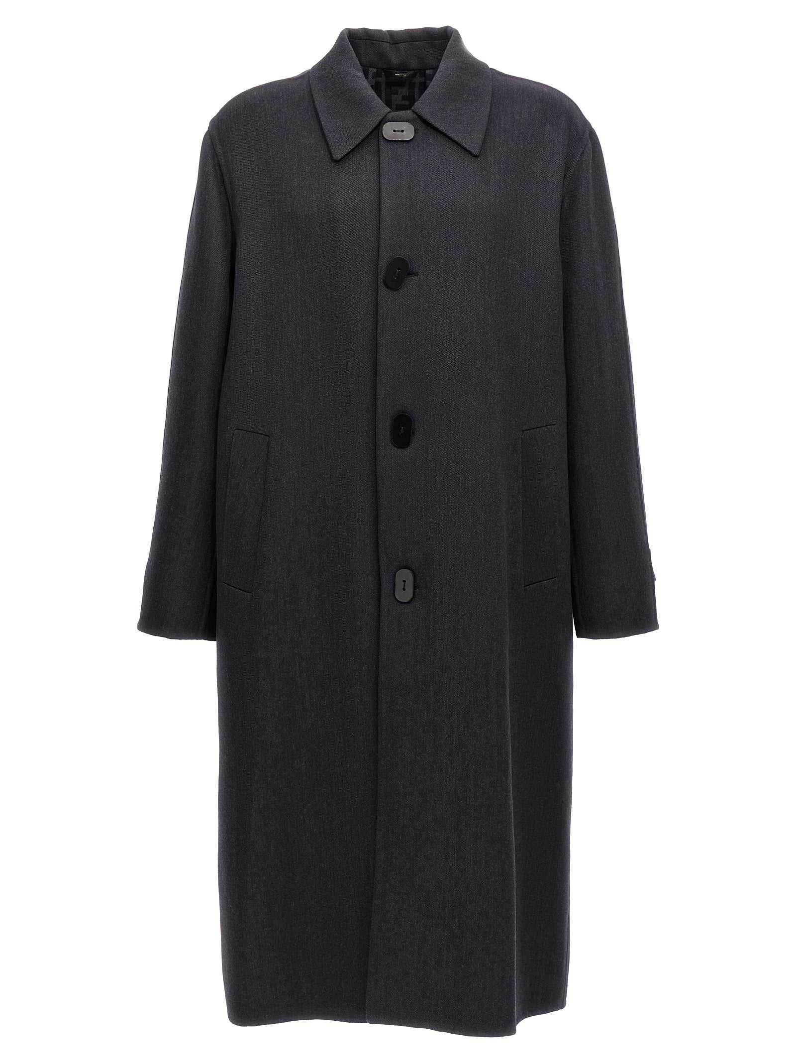 Virgin Wool Coat — Blue