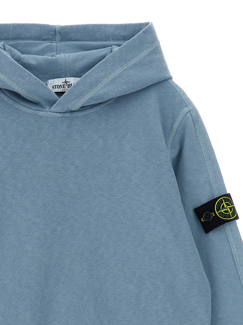 Boys Light Blue Solid Hoodie