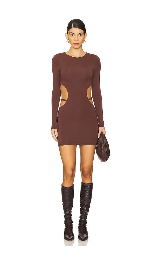 Superdown Torianna Mini Dress in Chocolate.  XS. Also in L, M