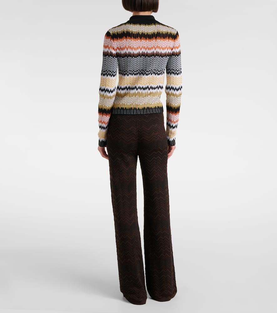Zigzag polo sweater
