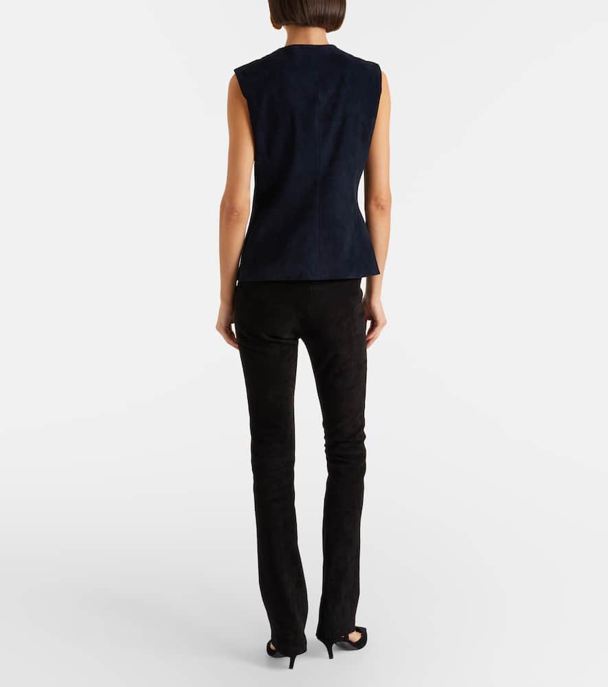 JP Long suede flared pants