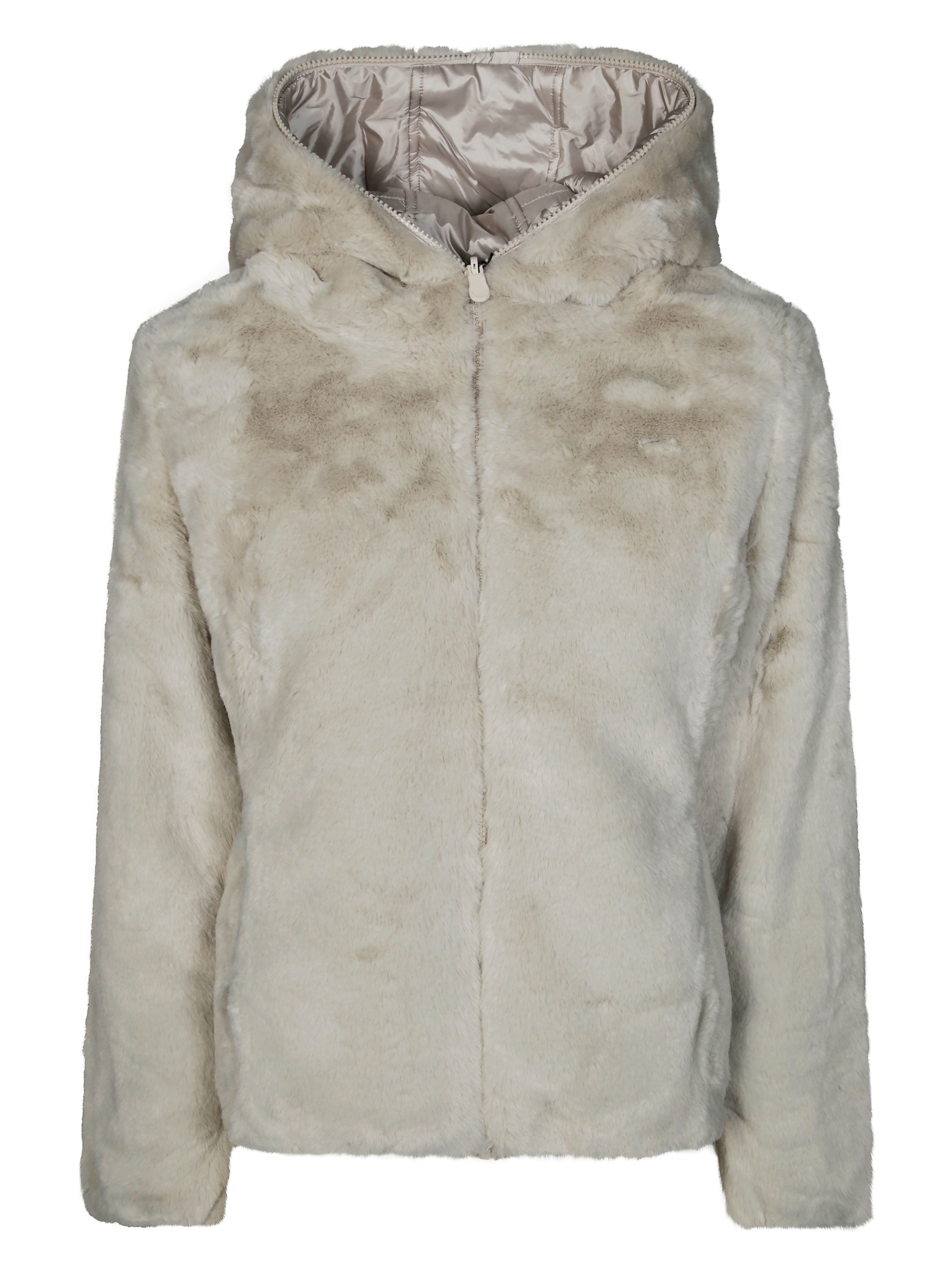 Reversible Eco Fur Hooded Jacket for Women