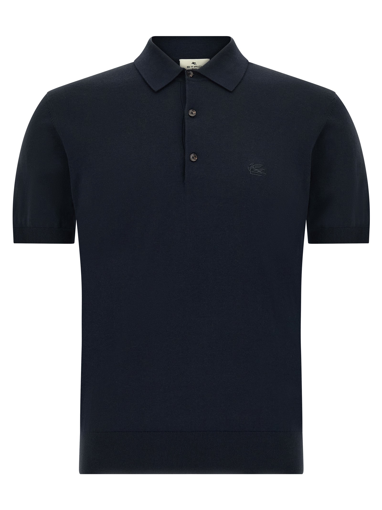 Cotton Piqué Polo Shirt — Navy