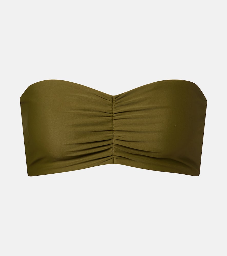 Ava ruched bandeau bikini top