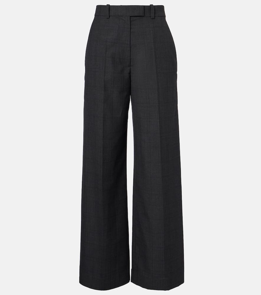Brickell plaid wide-leg pants