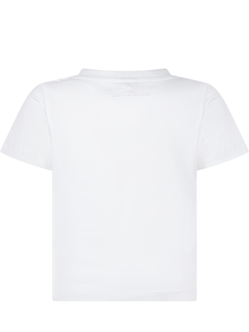 T-SHIRT-TOP White Cotton Short Sleeves T-shirt