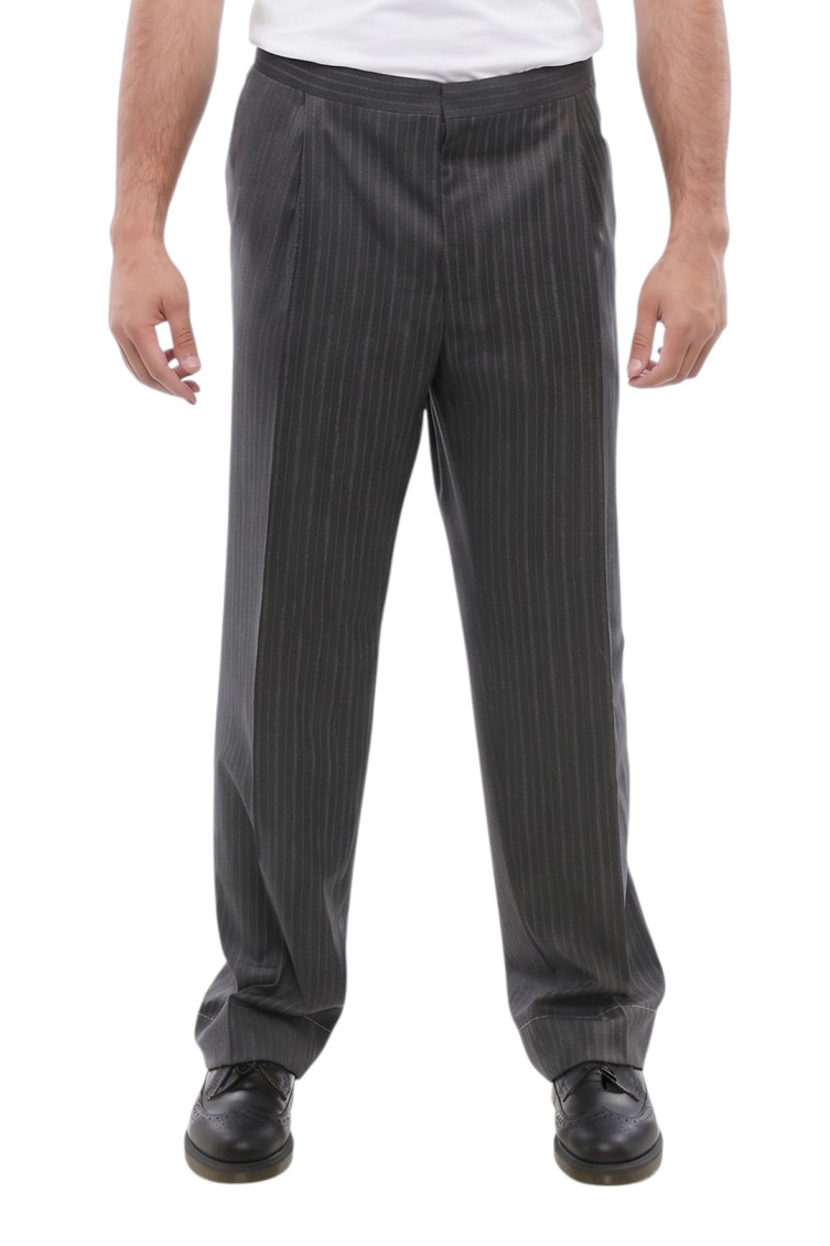 Grey Mantua Stripes Trousers