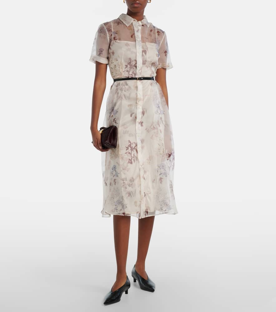 Kiera floral silk midi dress