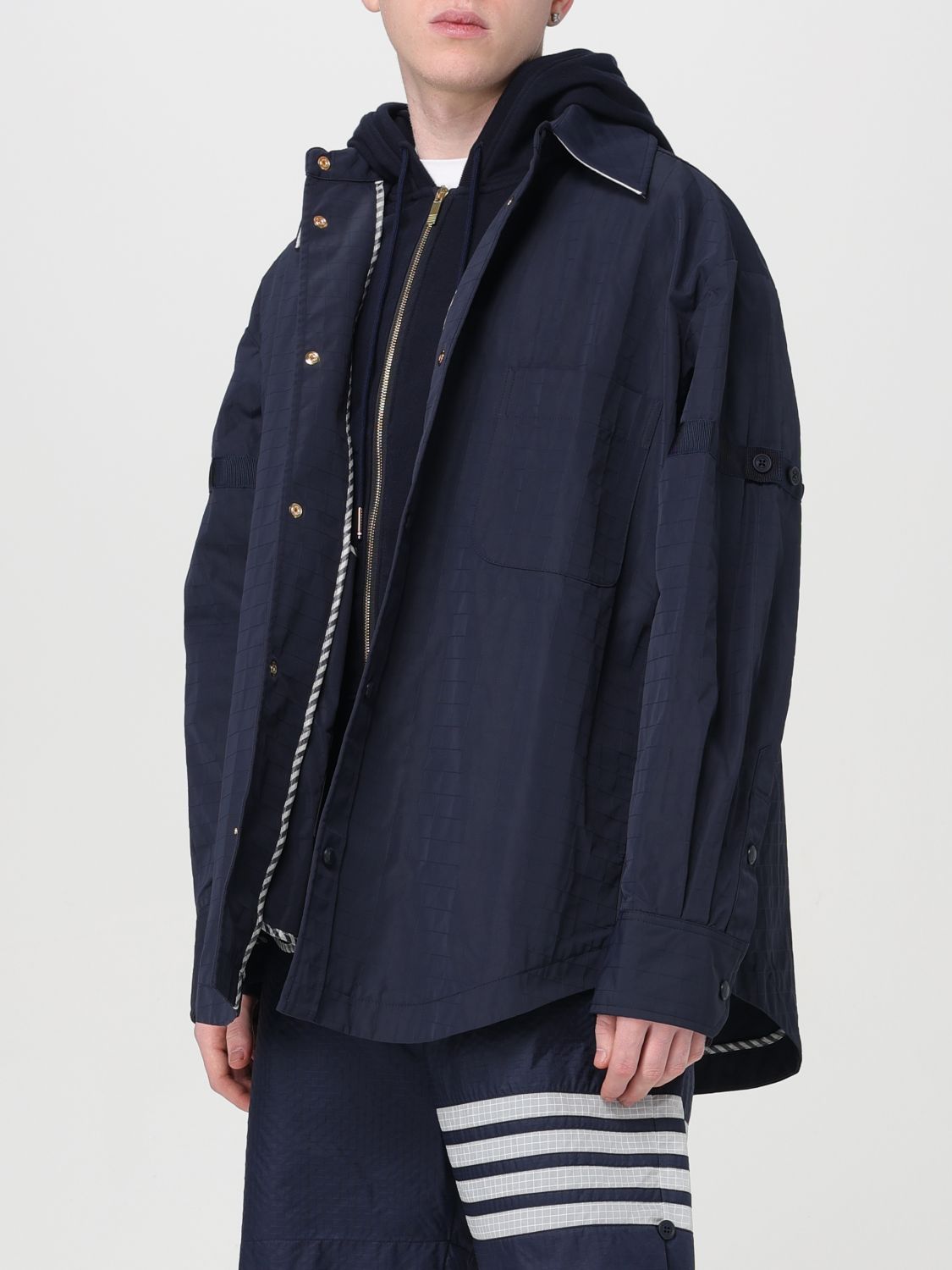 Coat Men color Blue