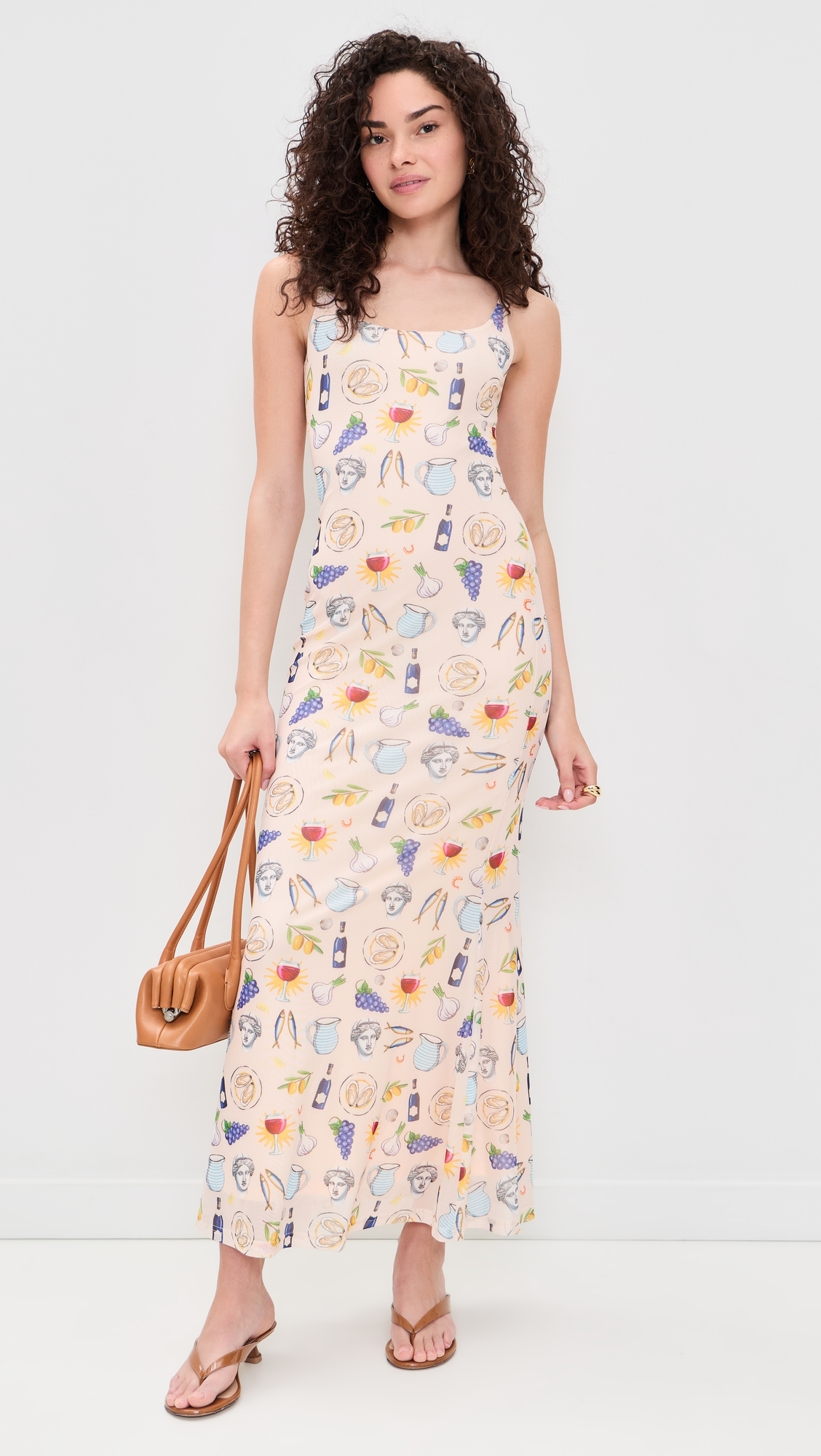 Eurosummer Print Mesh Maxi Dress Multi