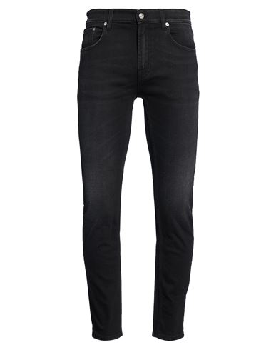 Man Jeans Black Size 33 Cotton, Elastane
