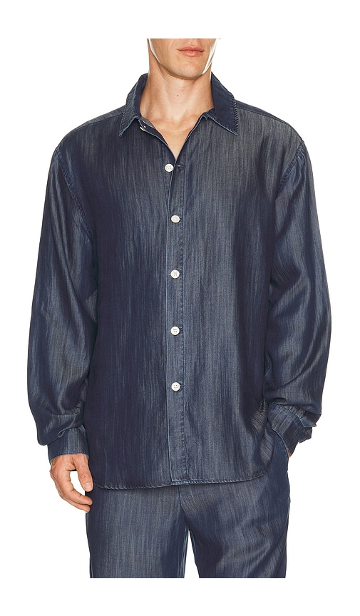 KROST Oversized Denim Shirt in Dark Wash. M also in S, L, XL/1X