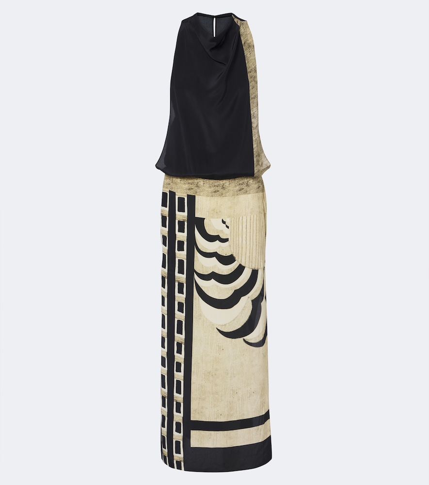 Sona printed silk maxi dress