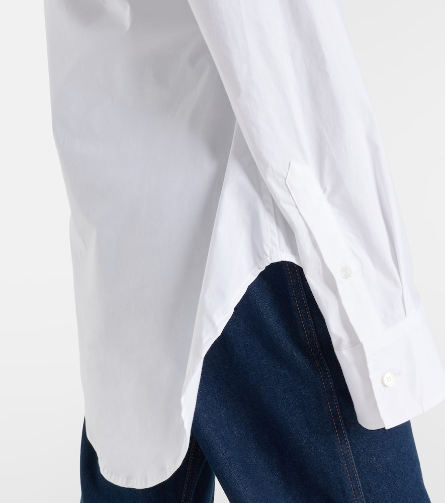 Printed cotton-blend shirt