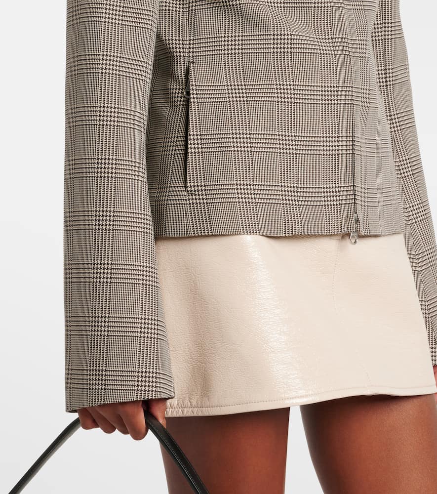 Courrèges Prince of Wales check wool-blend jacket