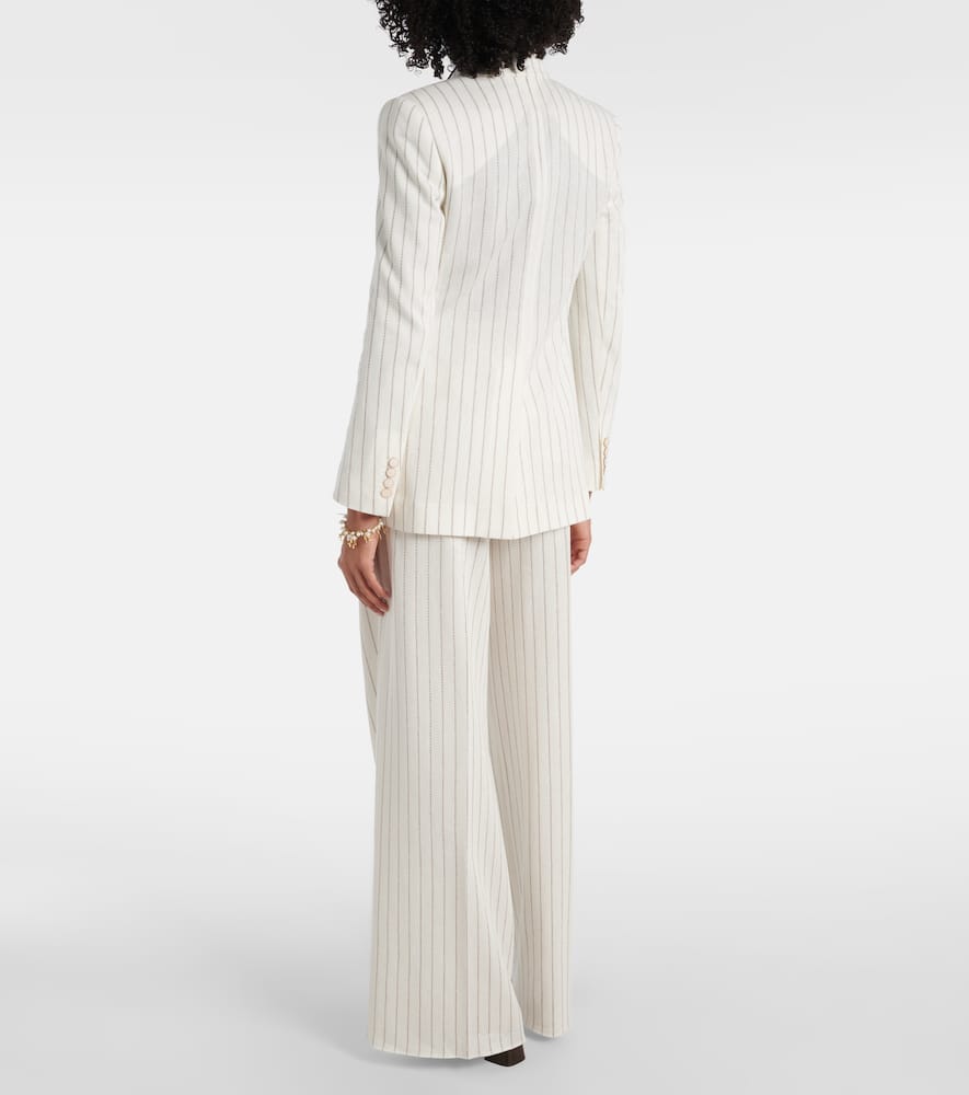 Jadi striped cotton and linen blazer