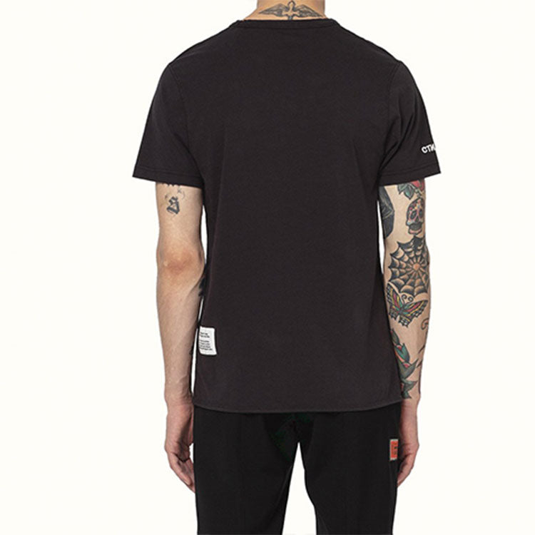 Men's Little Boy Printing Short Sleeve Black